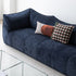Nya Blue Fabric Arm Loveseat Sofa Shaped Couch