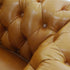 Oliver Gold Brown Leather Sofa 3 Seater Vintage Luxury Couch