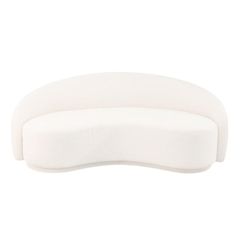 Parca Boucle 3 Seater Sofa Crescent Shaped Curved