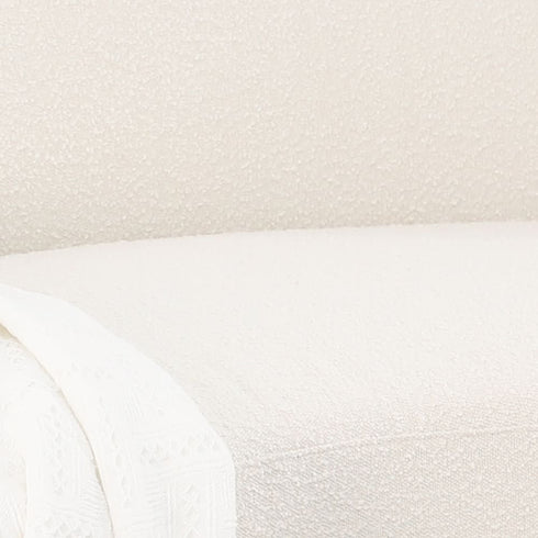 Parca Boucle 3 Seater Sofa Crescent Shaped Curved