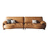 Peter Genuine Leather Luxury 3 Seater Sofa Brown Arm Couch