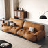 Peter Genuine Leather Luxury 3 Seater Sofa Brown Arm Couch