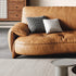 Peter Genuine Leather Luxury 3 Seater Sofa Brown Arm Couch