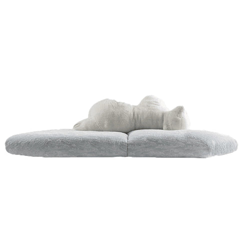 Polar Bear Hug Luxury Sofa Cloud Fabric Special Design 4 Seater Couch