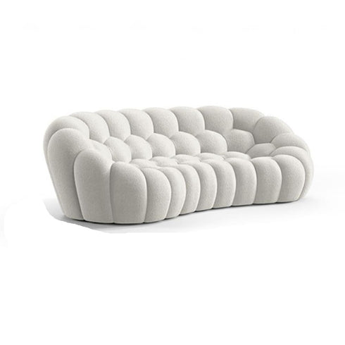 Pollie Knitted Cotton Bubble Loveseat Sofa Designer Couch