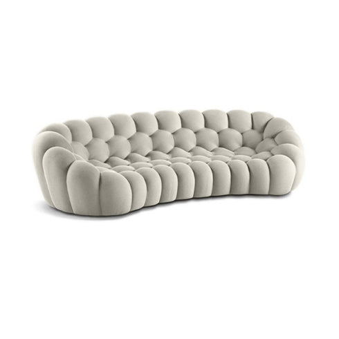 Pollie Knitted Cotton Bubble 3 Seater Sofa Living Room Couch