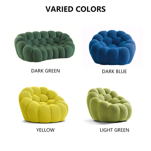 Pollie Knitted Cotton Bubble Loveseat Sofa Designer Couch