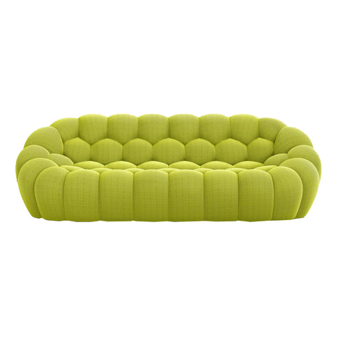 Pollie Knitted Cotton Bubble 3 Seater Sofa Living Room Couch