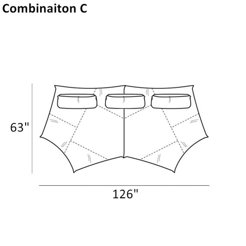 Powell Suede Fabric Special Design Sofa Modular Couch