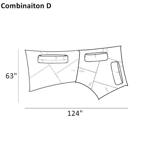 Powell Suede Fabric Special Design Sofa Modular Couch