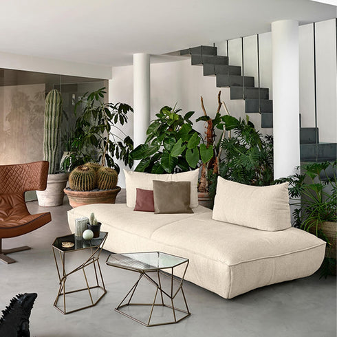 Powell Suede Fabric Special Design Sofa Modular Couch