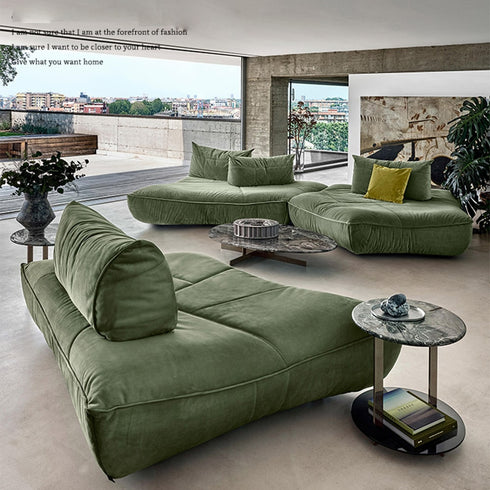 Powell Suede Fabric Special Design Sofa Modular Couch