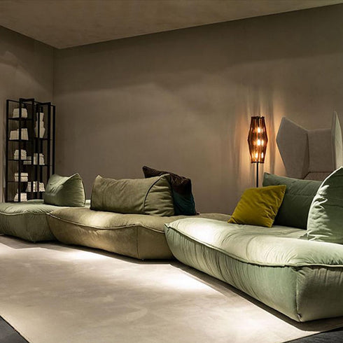 Powell Suede Fabric Special Design Sofa Modular Couch