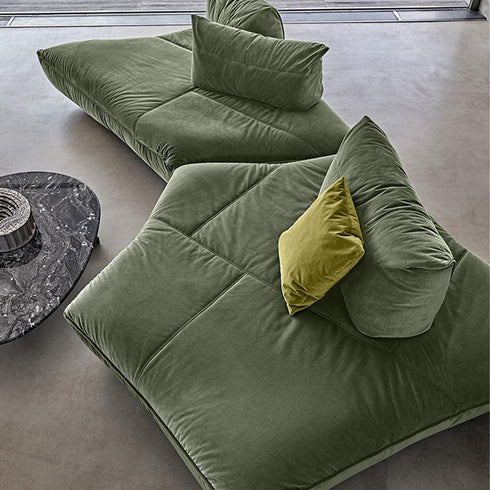 Powell Suede Fabric Special Design Sofa Modular Couch