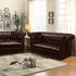 Ramona Tan Leather Loveseat Sofa Brown Luxury Couch