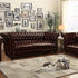 Ramona Tan Leather Loveseat Sofa Brown Luxury Couch