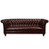 Ramona Tan Leather 3 Seater Sofa Brown Luxury Couch