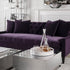 Rosalie Purple Velvet 3 Seater Sofa High-backrest Couch