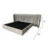 Sammy Suede Fabric Wide Headboard Bed Frame