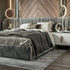 Sammy Suede Fabric Wide Headboard Bed Frame