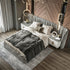 Sammy Suede Fabric Wide Headboard Bed Frame