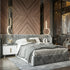 Sammy Suede Fabric Wide Headboard Bed Frame