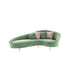 Simpson Velvet 3 Seater Sofa Curved Fashion Couch