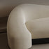 Vinson Beige Teddy Fleece Simple Curved Creative 3 Seater Sofa Designer Couch