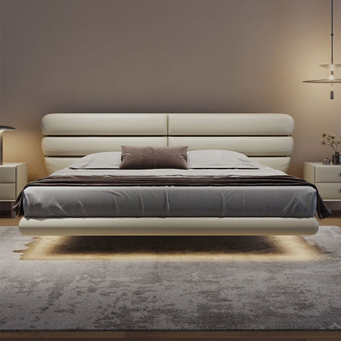 Vivian Calf Leather Floating Bed Frame