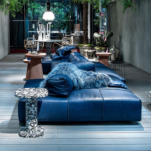 Wesley Suede Fabric Modular Couch Modern Corner Sofa