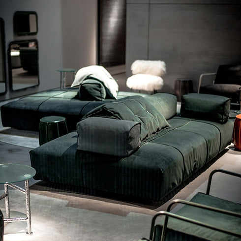 Wesley Suede Fabric Modular Couch Modern Corner Sofa