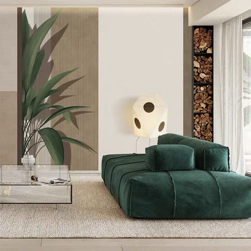 Wesley Suede Fabric Modular Couch Modern Corner Sofa