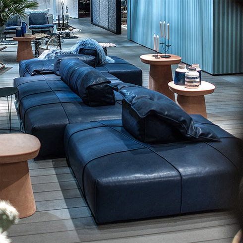 Wesley Suede Fabric Modular Couch Modern Corner Sofa