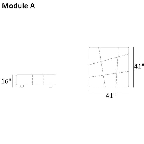 Wesley Suede Fabric Modular Couch Modern Corner Sofa