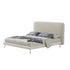 Sadie Velvet Fabric Minimalist High Headboard Bed Frame