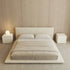 Cesar Suede Fabric Contemporary Minimalist Bed Frame