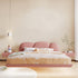 Ean Velvet Fabric Cloud Shape Headboard Floating Bed Frame