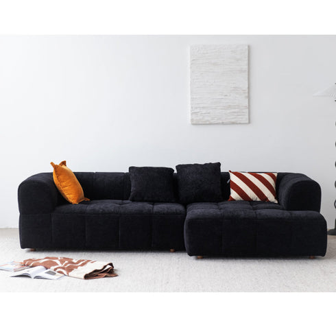 Elina Fabric 3 Seater Arm Sofa 2-Piece Couch