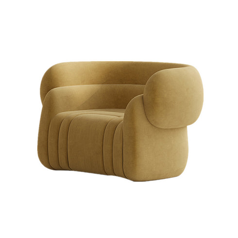 Nyah Velvet 3 Seater Sofa Round Shaped Couch