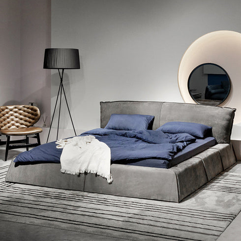 Tessa Modern Suede Fabric Bed Frame
