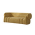 Nyah Velvet 3 Seater Sofa Round Shaped Couch