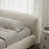 Amos Boucle Contemporary Rectangular Headboard Bed Frame