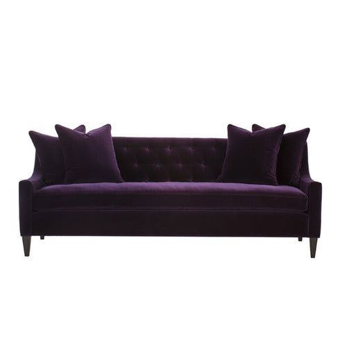 Rosalie Purple Velvet 3 Seater Sofa High-backrest Couch