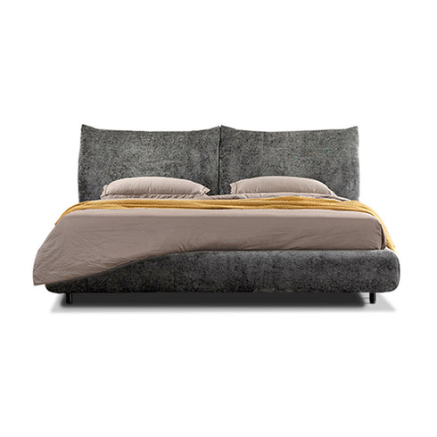 Tory Velvet Fabric Luxury Adjustable Headboard Bed Frame