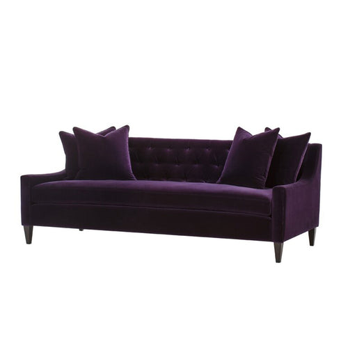 Rosalie Purple Velvet 3 Seater Sofa High-backrest Couch