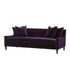 Rosalie Purple Velvet 3 Seater Sofa High-backrest Couch