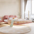 Ean Velvet Fabric Cloud Shape Headboard Floating Bed Frame