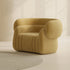 Nyah Velvet 3 Seater Sofa Round Shaped Couch