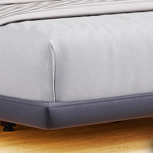 Ean Velvet Fabric Cloud Shape Headboard Floating Bed Frame