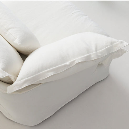 Jenny White Fabric 3 Seater Arm Sofa Slipcovered Couch